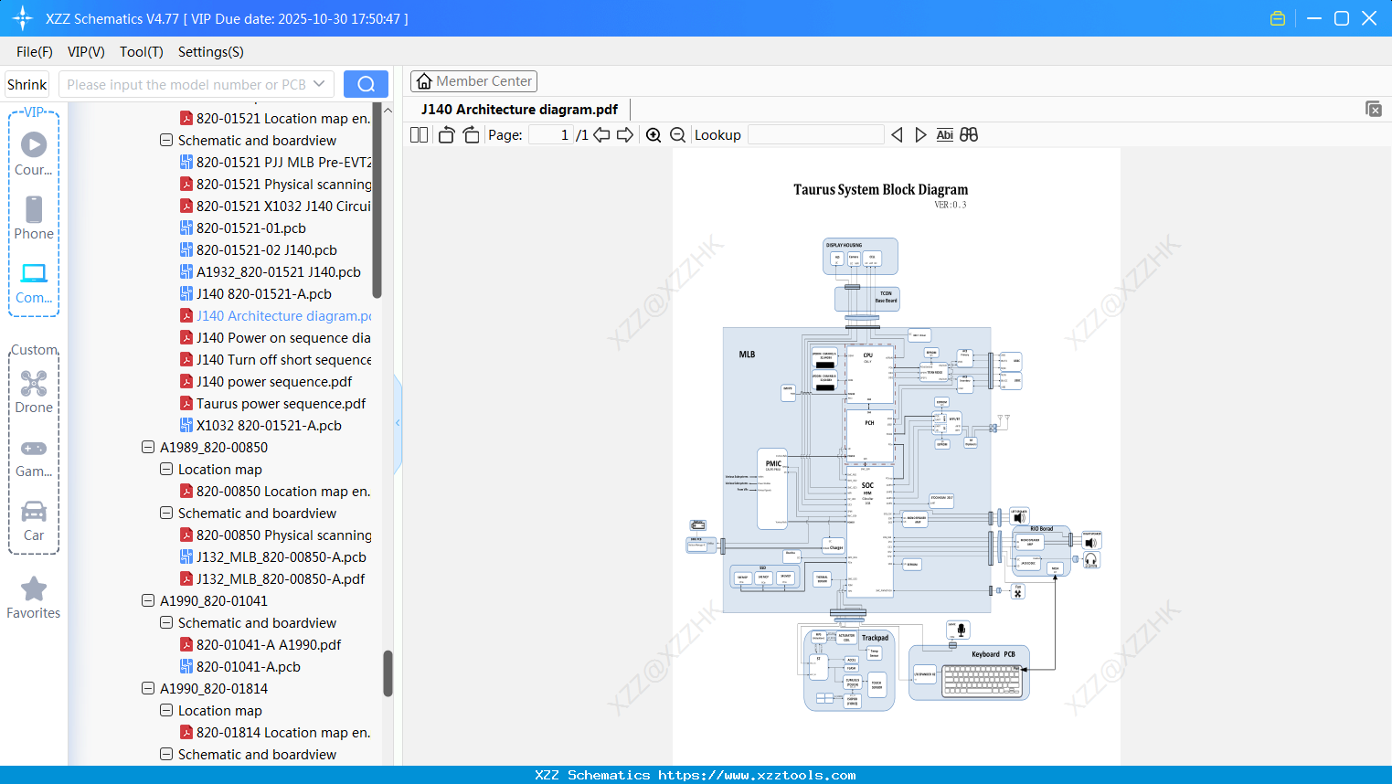 Laptop Apple J140 Architecture Diagram
